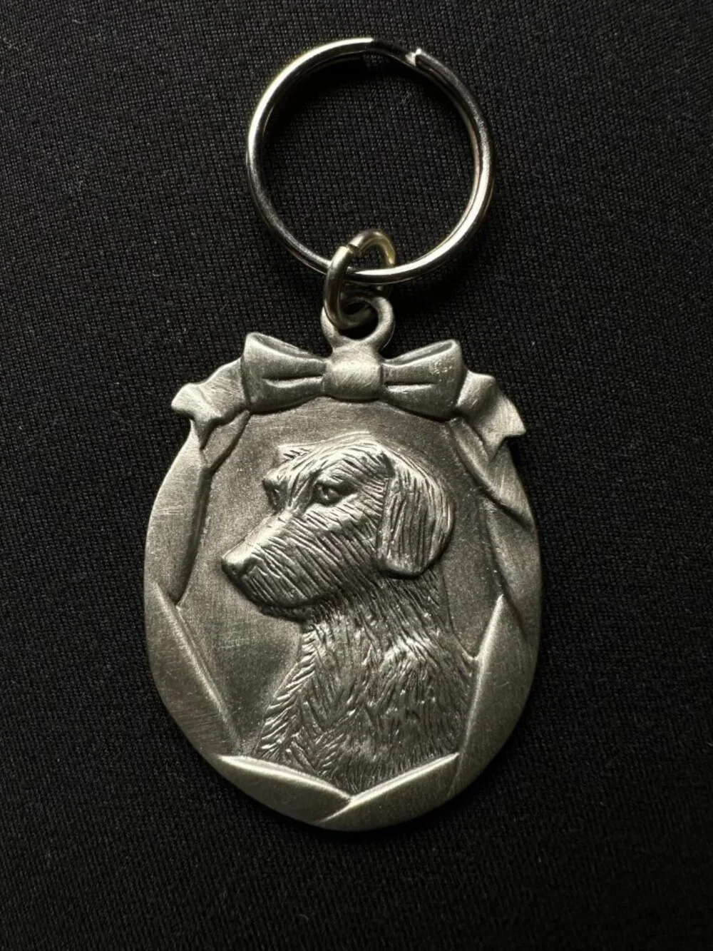 Labrador Retriever Dog Key Chain Pewter Puppy Head 3 Dimensional Pet Lovers Gift